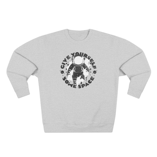 Space Astronaut Graphic Crewneck Sweatshirt
