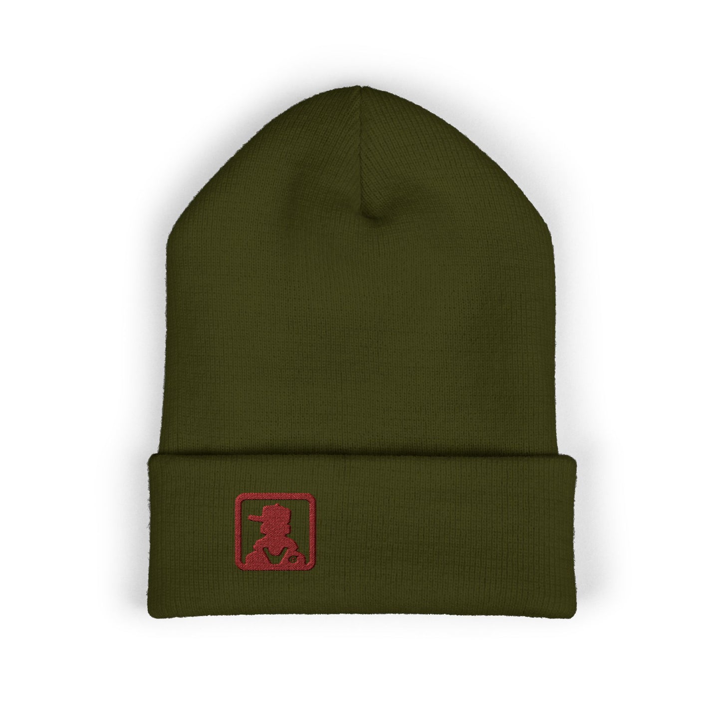 Minimalist Bear Patch Cuffed Beanie