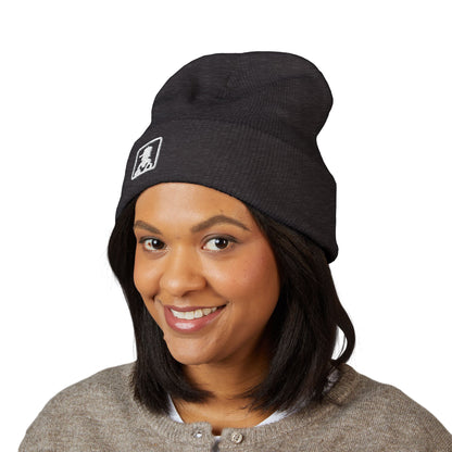 Classic Minimal Patch Knit Beanie