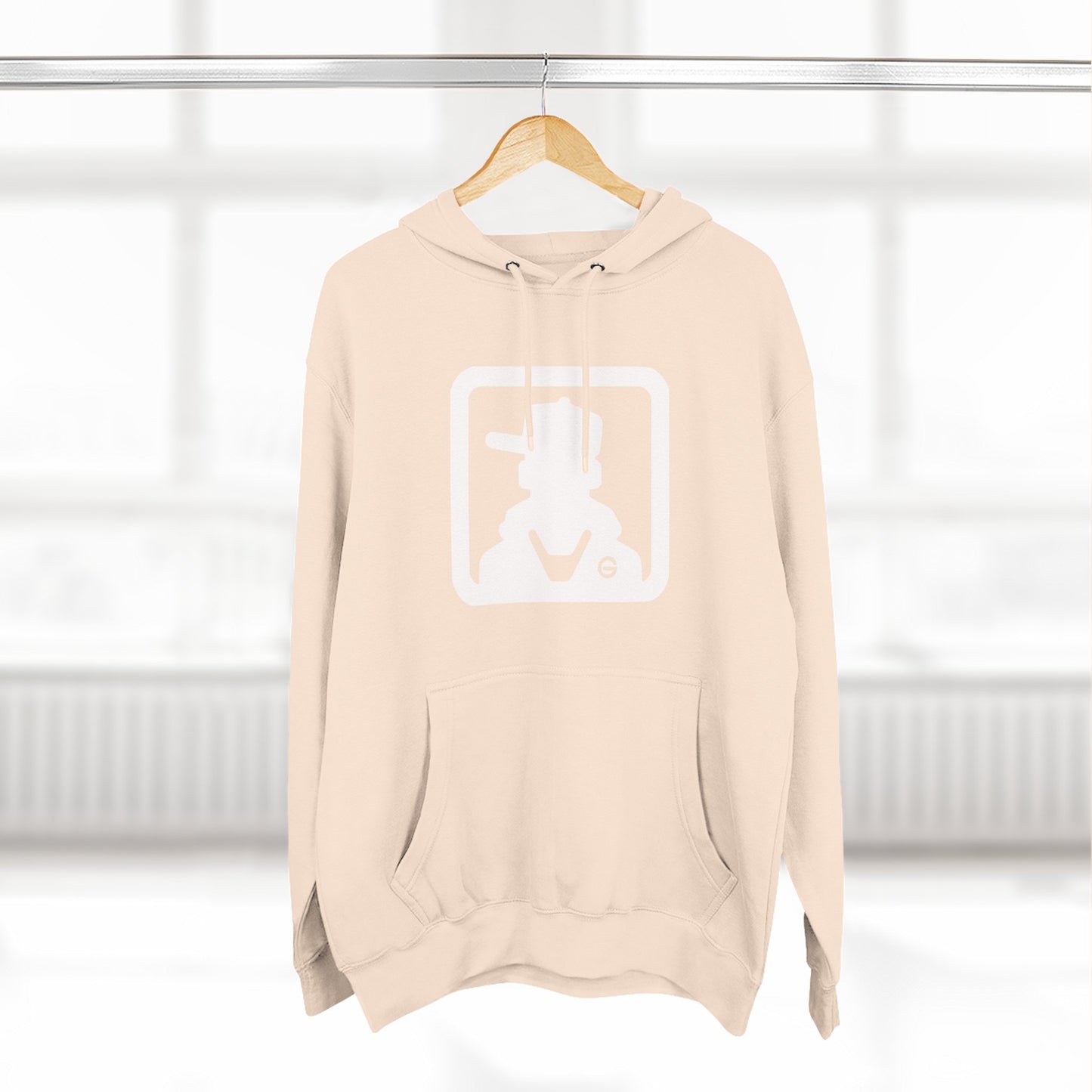 Minimal Square Logo Fleece Hoodie