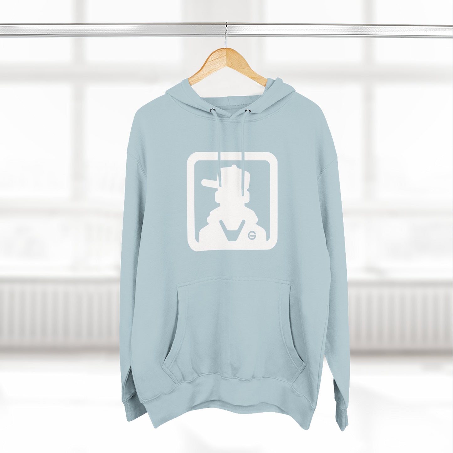 Minimal Square Logo Fleece Hoodie