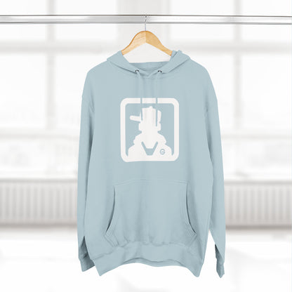 Minimal Square Logo Fleece Hoodie