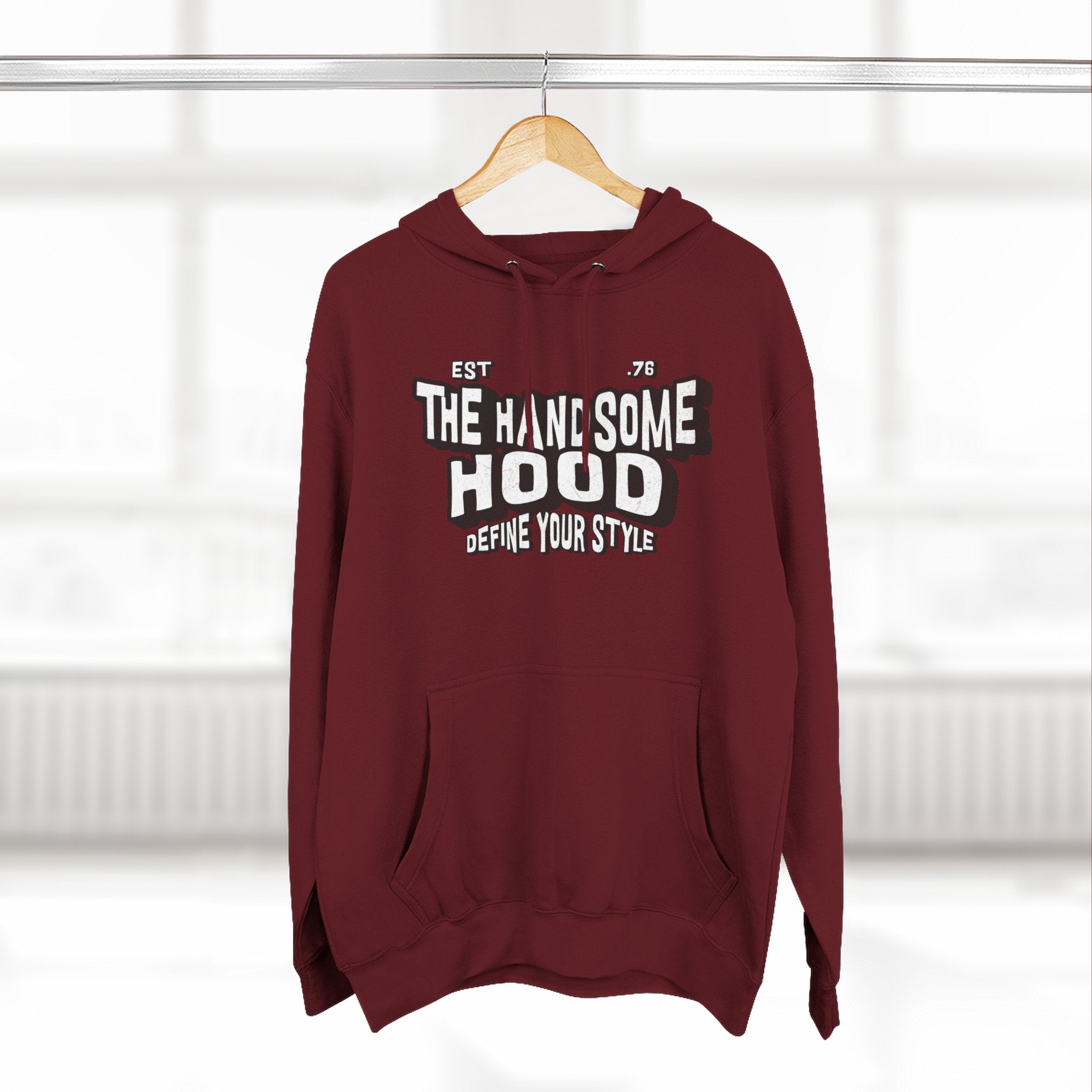 The Handsome Hood Hoodie – Retro Script Graphic Pullover