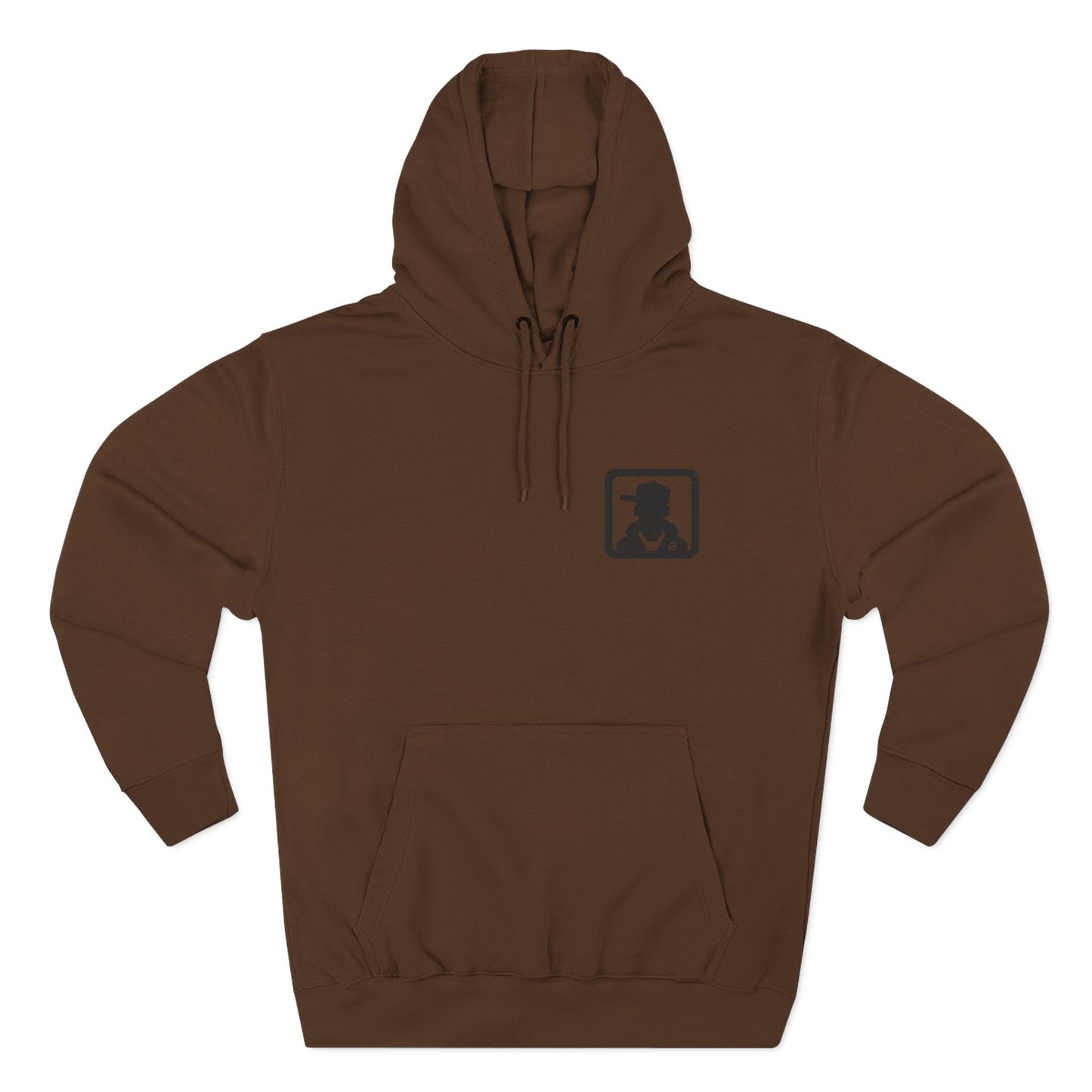 Minimal Silhouette Chest Logo Hoodie