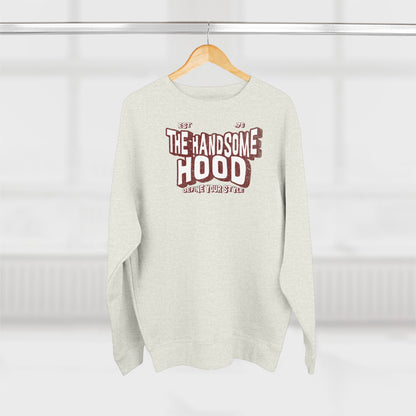 Crewneck Sweatshirt — "The Handsome Hood" Retro Script Pullover