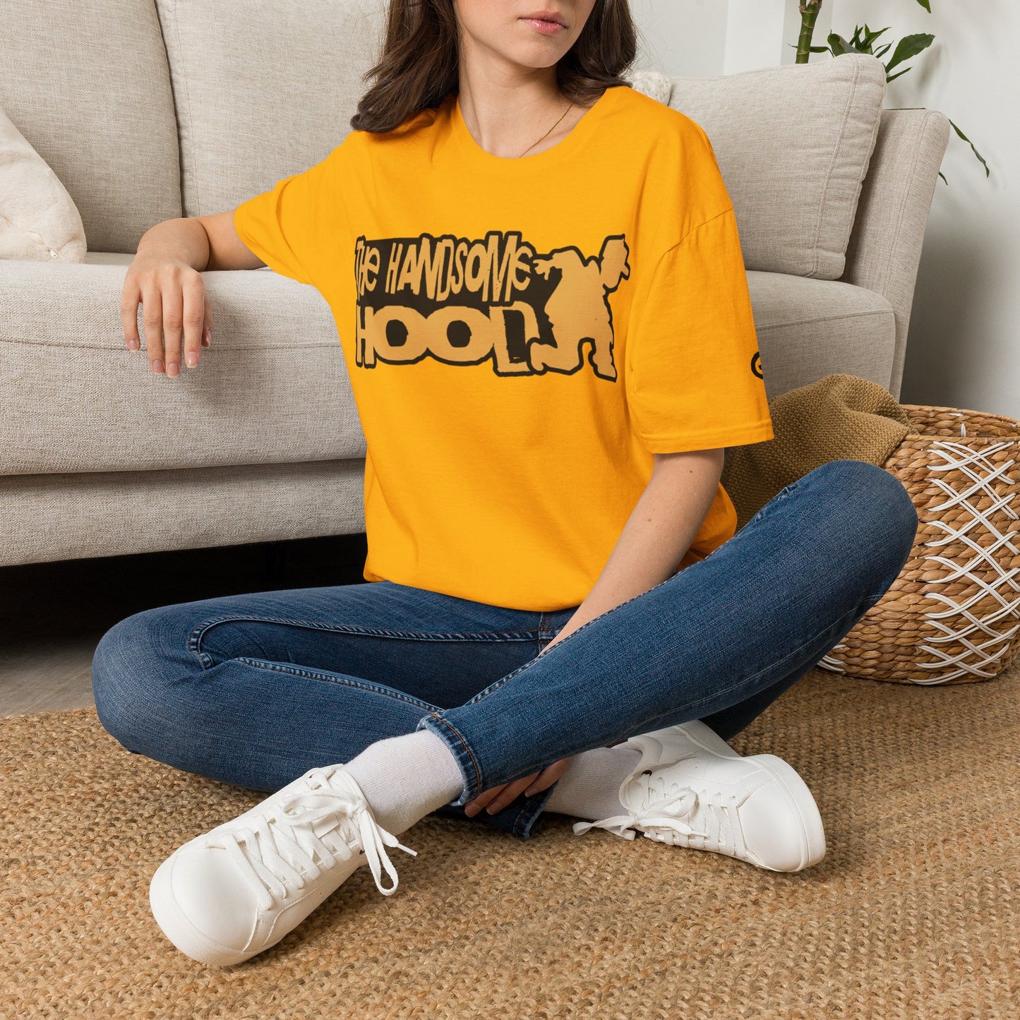 Handsomeschool Graphic T‑Shirt — 'The Handsome Hool' Retro Mascot Tee