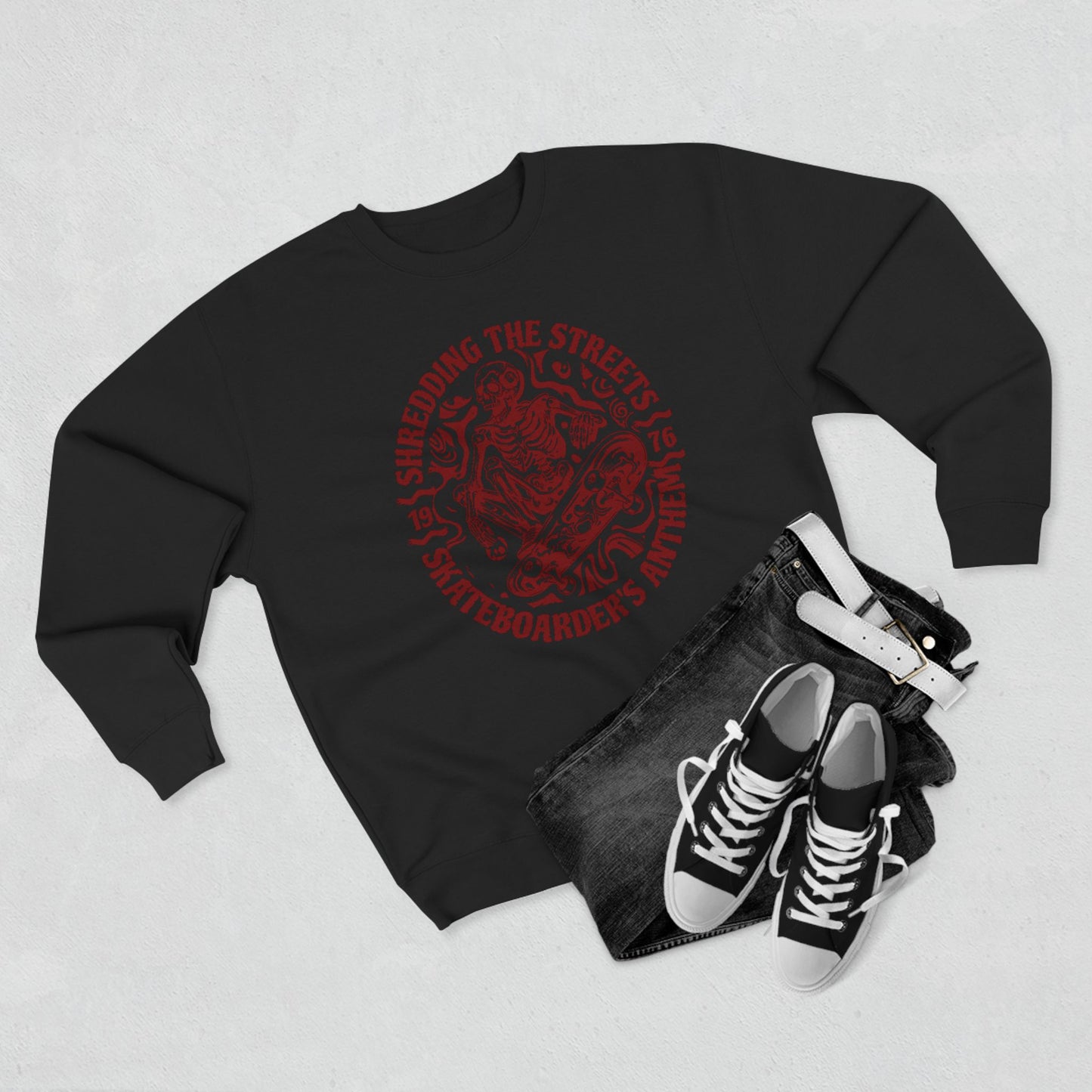 Skate Anthem Shredding Streets Sweatshirt