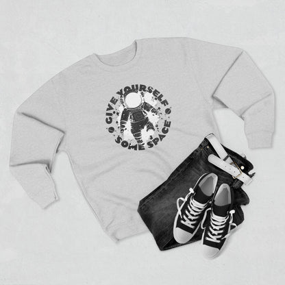 Space Astronaut Graphic Crewneck Sweatshirt