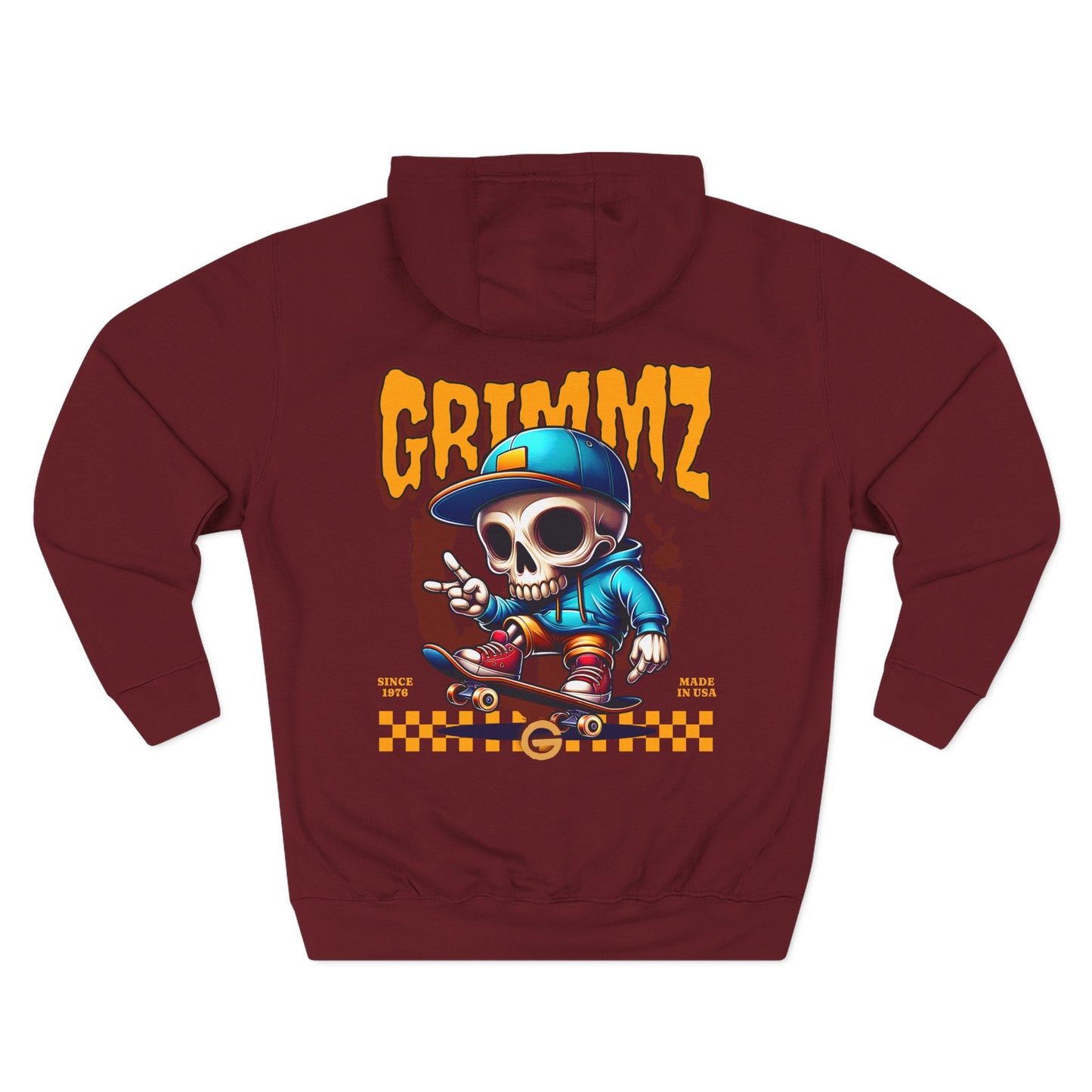 Weirdo Graphic Hoodie — Retro Skate Cartoon Fleece Pullover