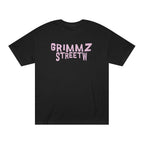 Grimmz Streetwear Tee — Pink Graffiti Logo T-Shirt