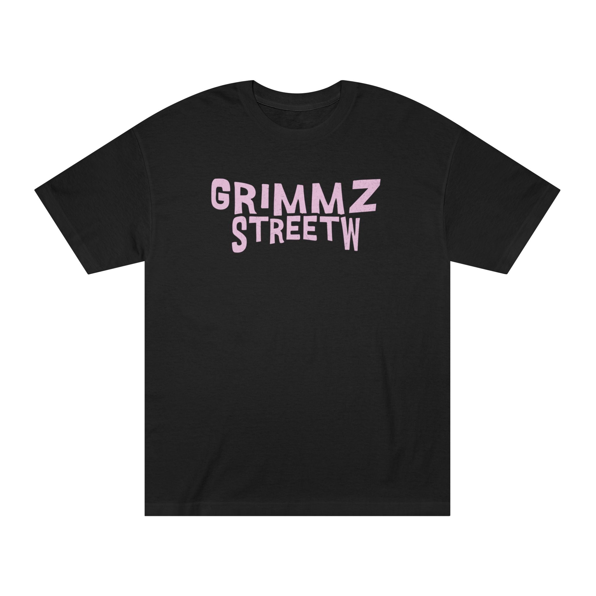 Grimmz Streetwear Tee — Pink Graffiti Logo T-Shirt