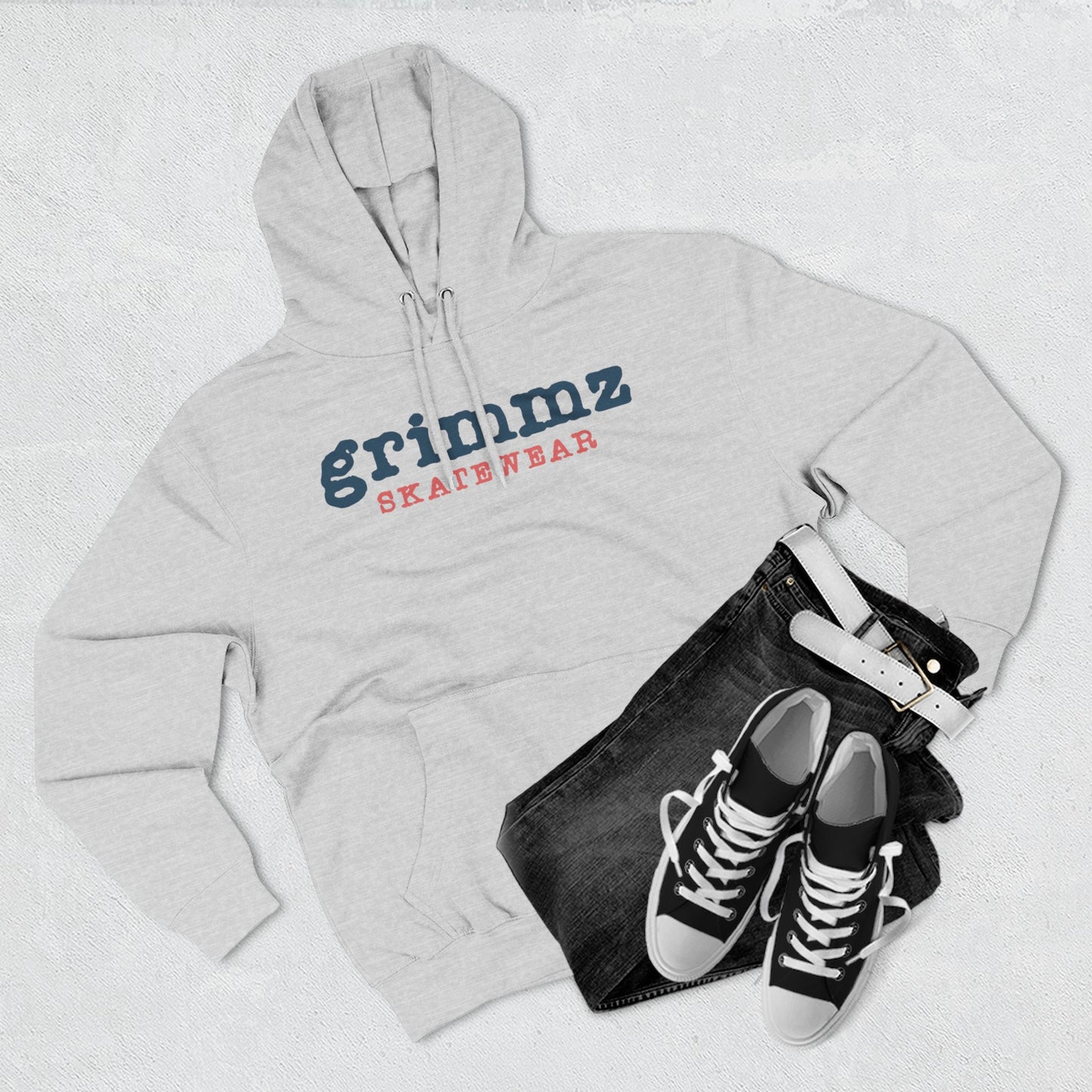 Grimmz Skatewear Fleece Hoodie — Vintage Skate Logo Pullover