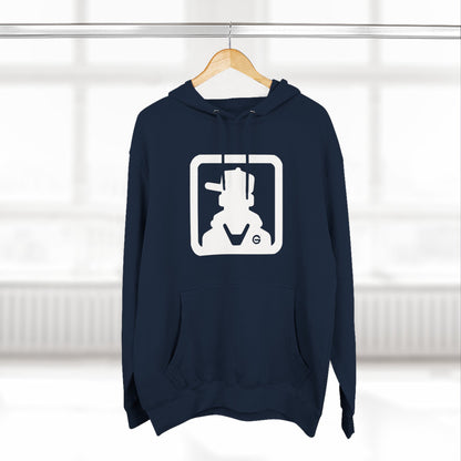 Minimal Square Logo Fleece Hoodie