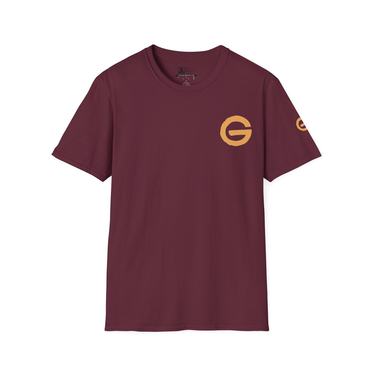 Minimal Gold 'G' Logo T-Shirt — Casual Branded Chest Emblem Tee