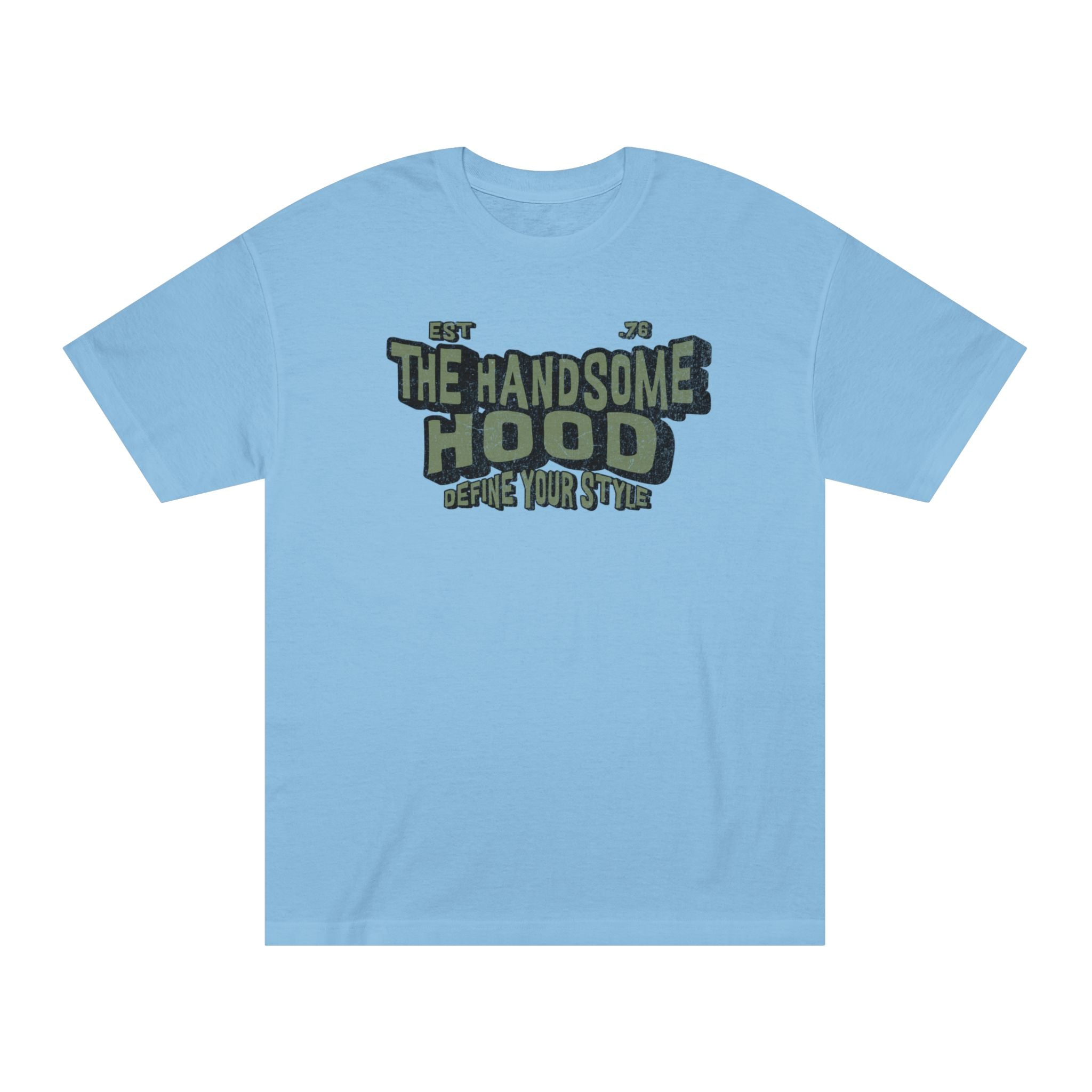 The Handsome Hood Tee — Vintage Military Green Graphic T-Shirt