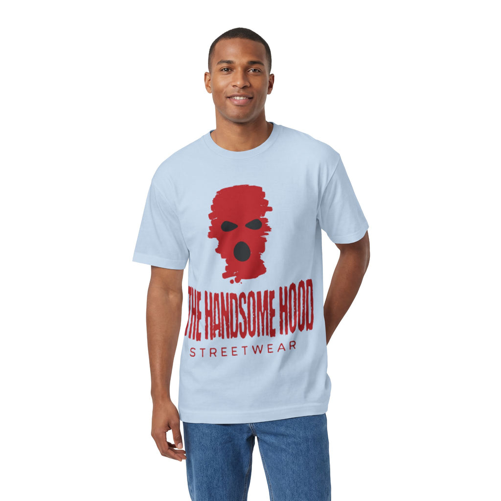 The Handsome Hood Streetwear Tee — Red Balaclava Graphic T-Shirt
