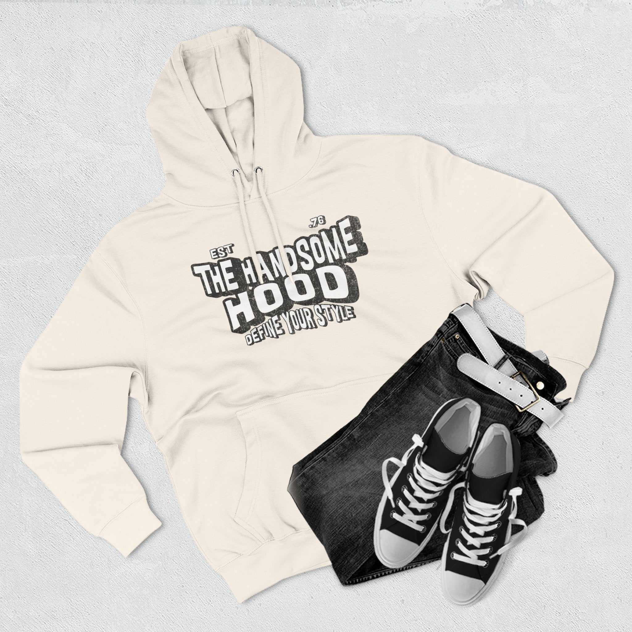 The Handsome Hood Hoodie – Retro Script Graphic Pullover