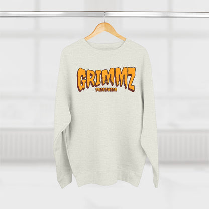 Grimmz Crewneck Sweatshirt — Bold Orange Logo Streetwear