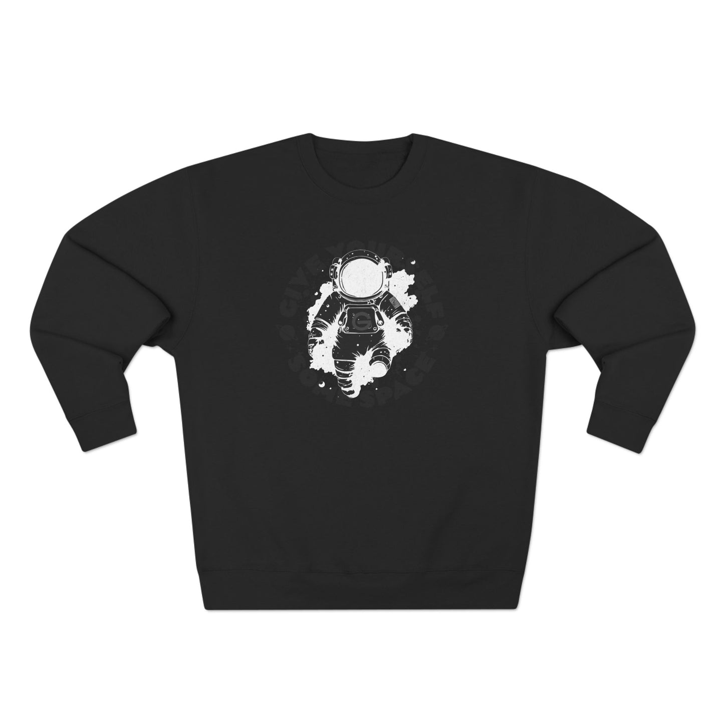 Space Astronaut Graphic Crewneck Sweatshirt