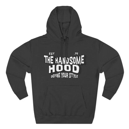 The Handsome Hood Fleece Hoodie - Retro Script Graphic Pullover