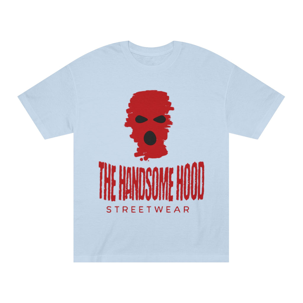 The Handsome Hood Streetwear Tee — Red Balaclava Graphic T-Shirt