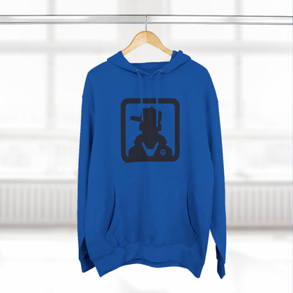 Minimal Silhouette Streetwear Fleece Hoodie