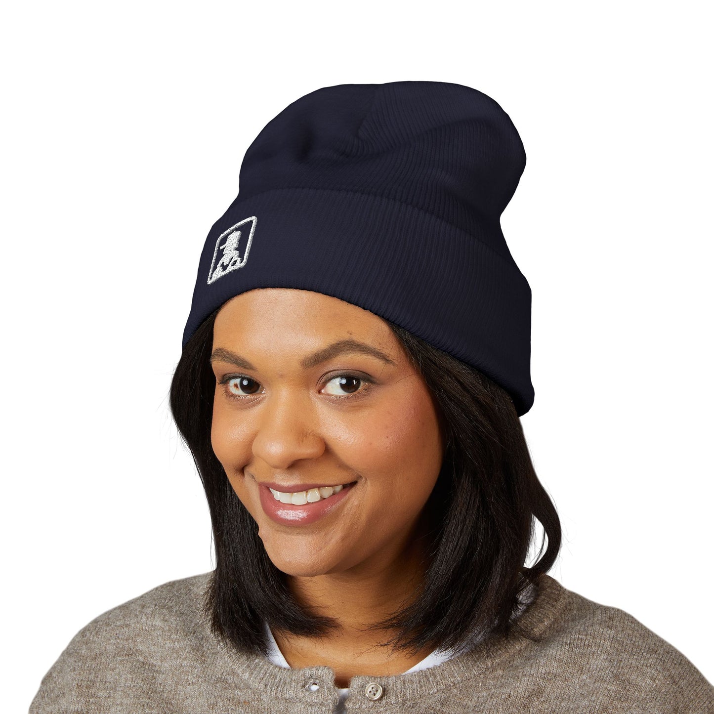 Classic Minimal Patch Knit Beanie