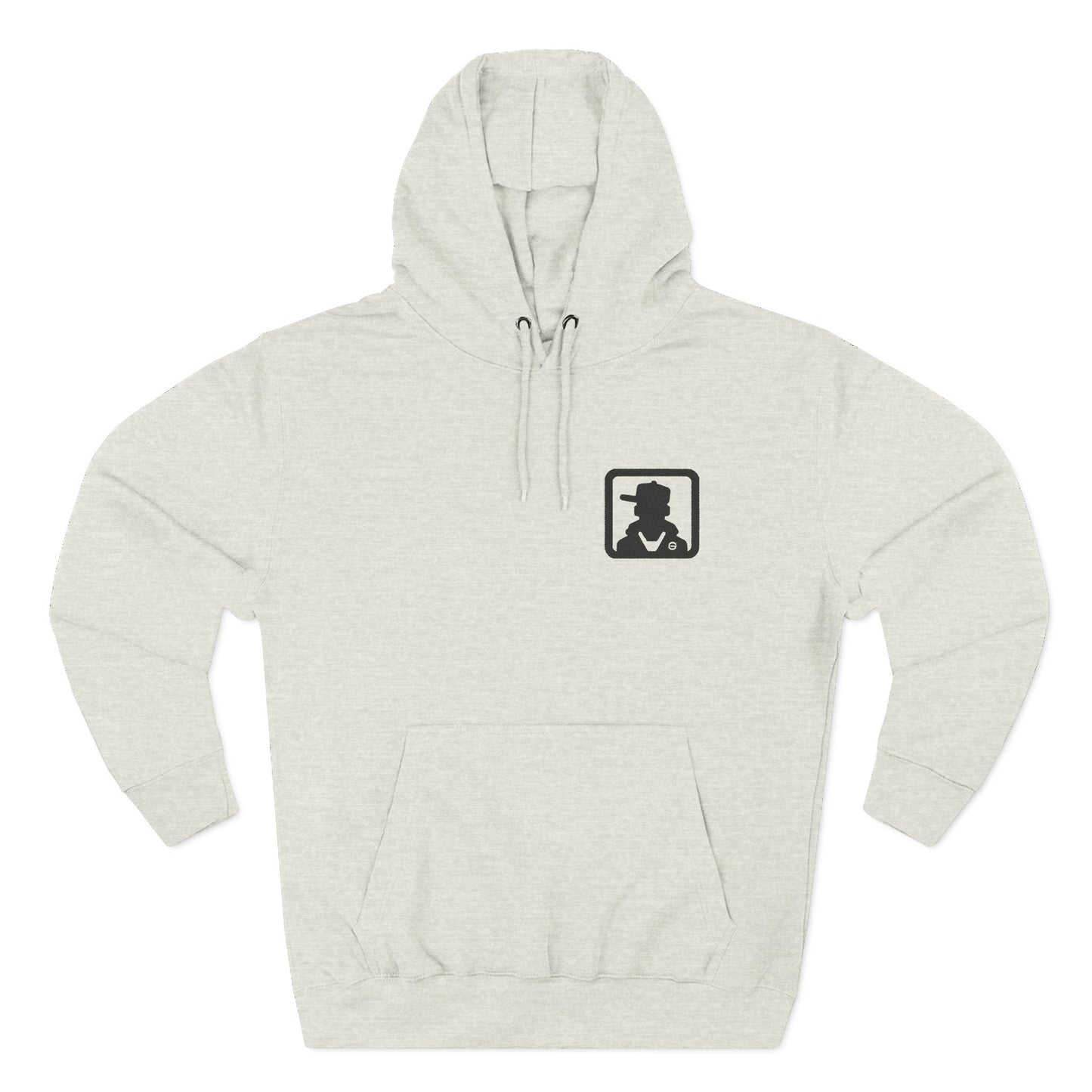 Minimal Silhouette Chest Logo Hoodie