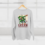 C.R.E.A.M. Frog Crewneck Sweatshirt – 'Cash Rules Everything Around Me' Graphic