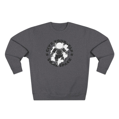 Space Astronaut Graphic Crewneck Sweatshirt