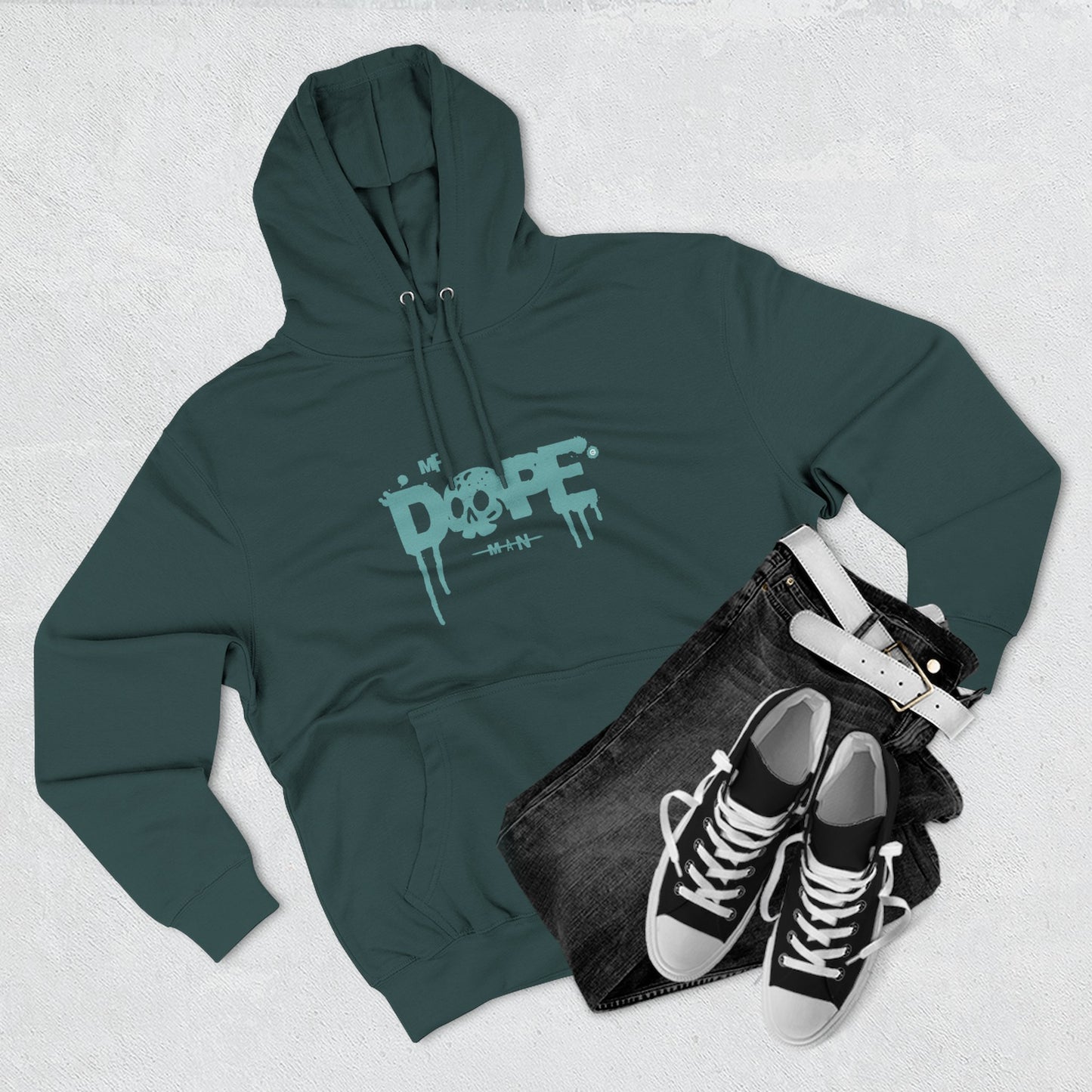 Dope Skull Fleece Hoodie Graphic Streetwear