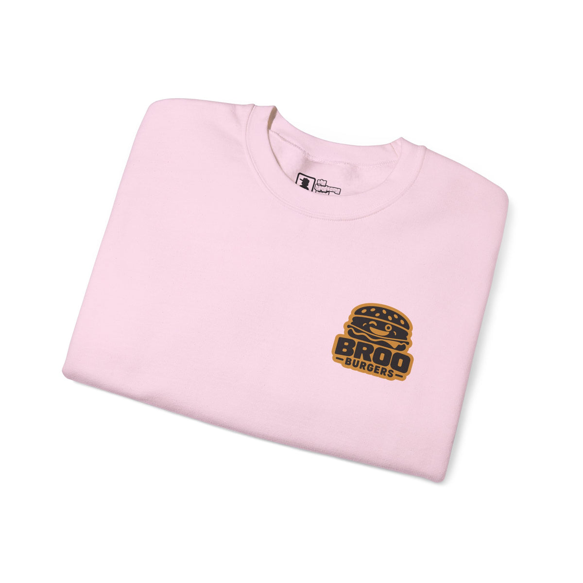 Burger Logo Sweatshirt — 'BROO Burgers' Retro Fast Food Crewneck