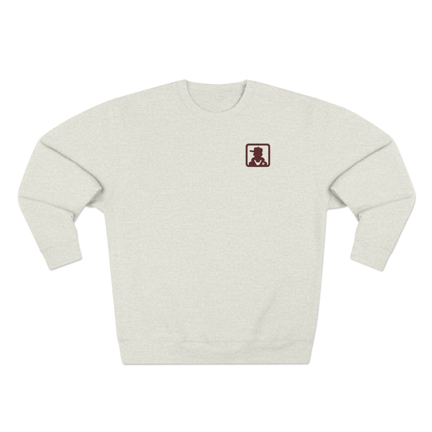 Minimalist Pocket Logo Sweatshirt — Small Vintage Silhouette Crewneck