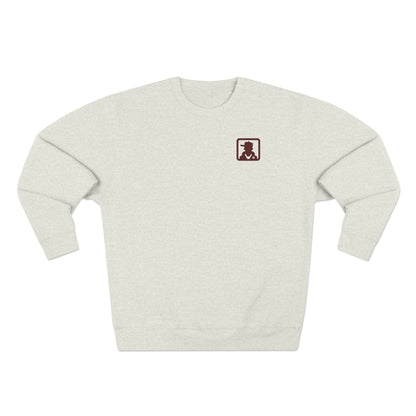 Minimalist Pocket Logo Sweatshirt — Small Vintage Silhouette Crewneck