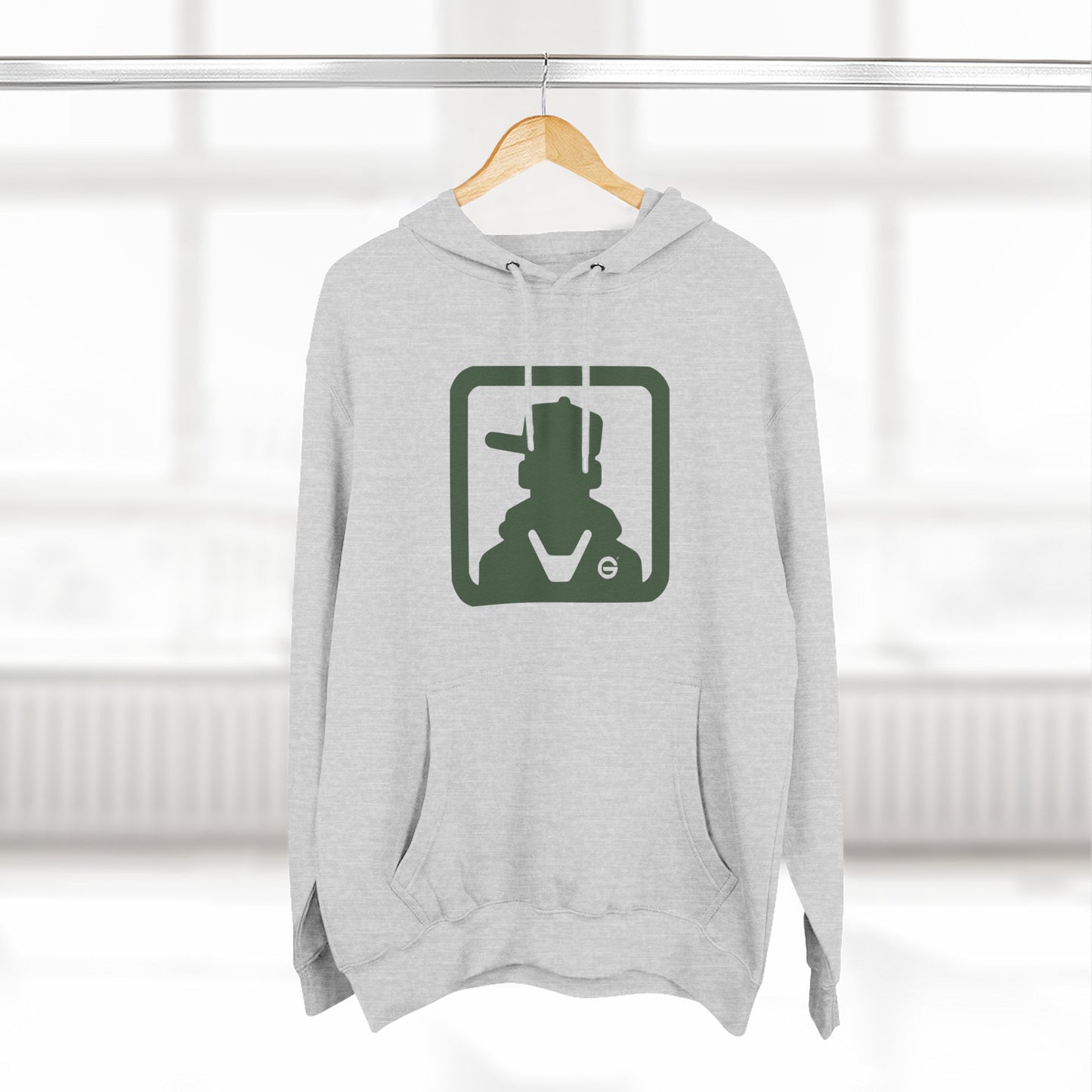 Minimal Green Icon Hoodie Pullover