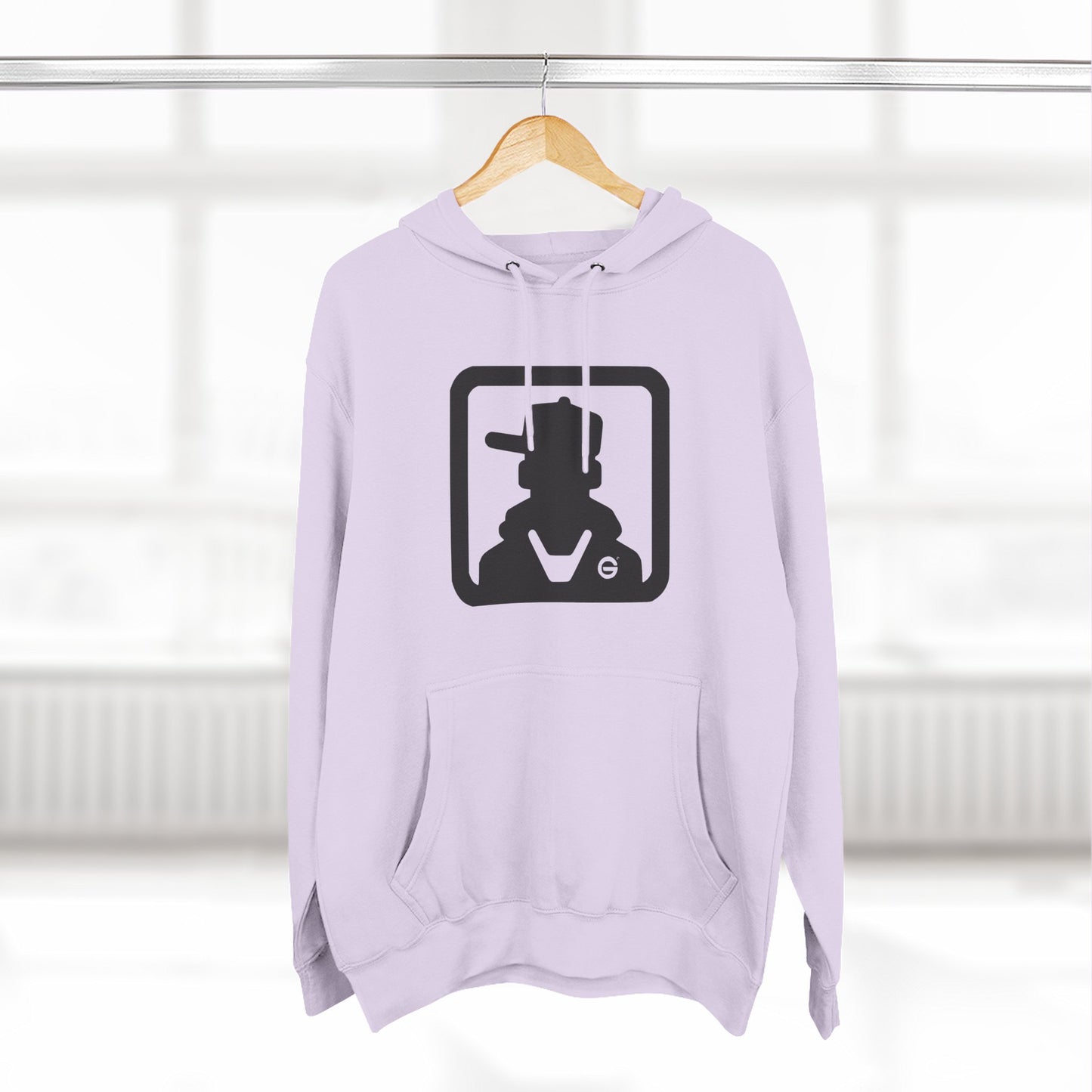 Minimal Silhouette Streetwear Fleece Hoodie