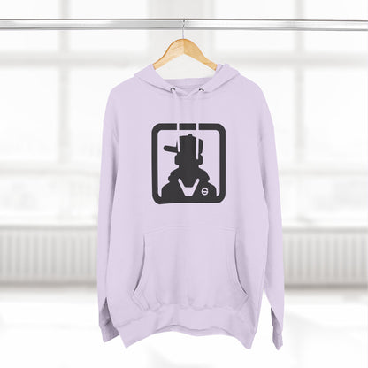 Minimal Silhouette Streetwear Fleece Hoodie
