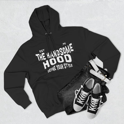 The Handsome Hood Fleece Hoodie - Retro Script Graphic Pullover