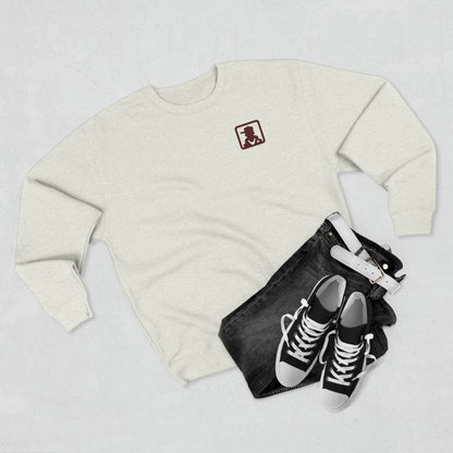 Minimalist Pocket Logo Sweatshirt — Small Vintage Silhouette Crewneck