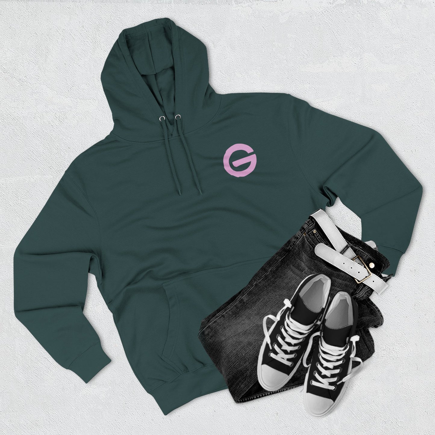 Minimalist Pink G Logo Hoodie