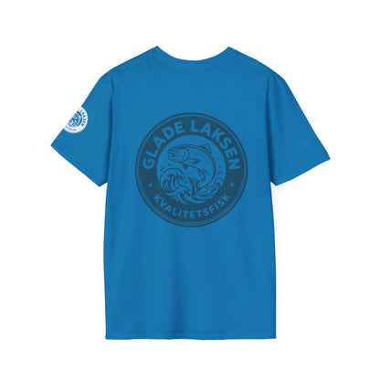 Glade Laksen Kvalitetsfisk T-Shirt — Vintage Salmon Fishing Tee