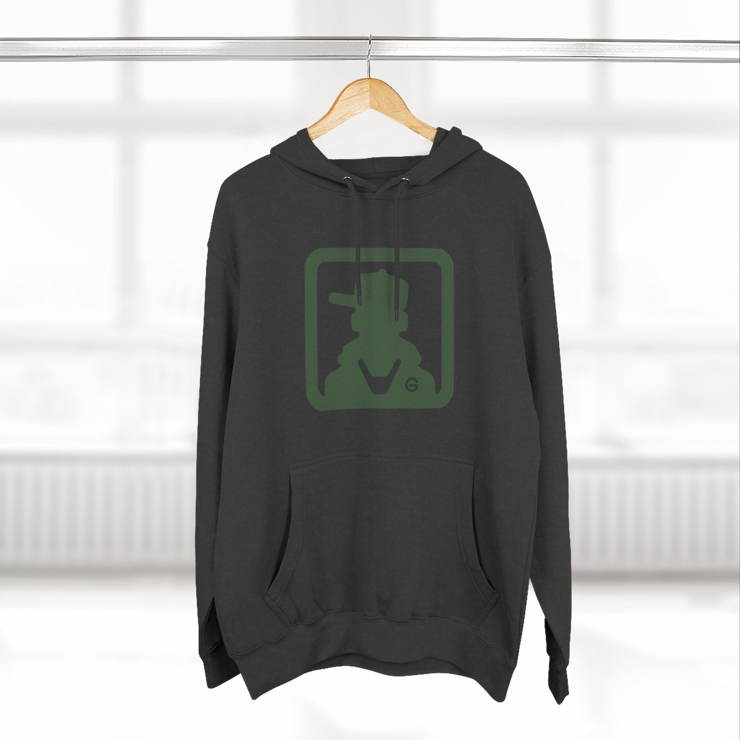 Minimal Green Icon Hoodie Pullover