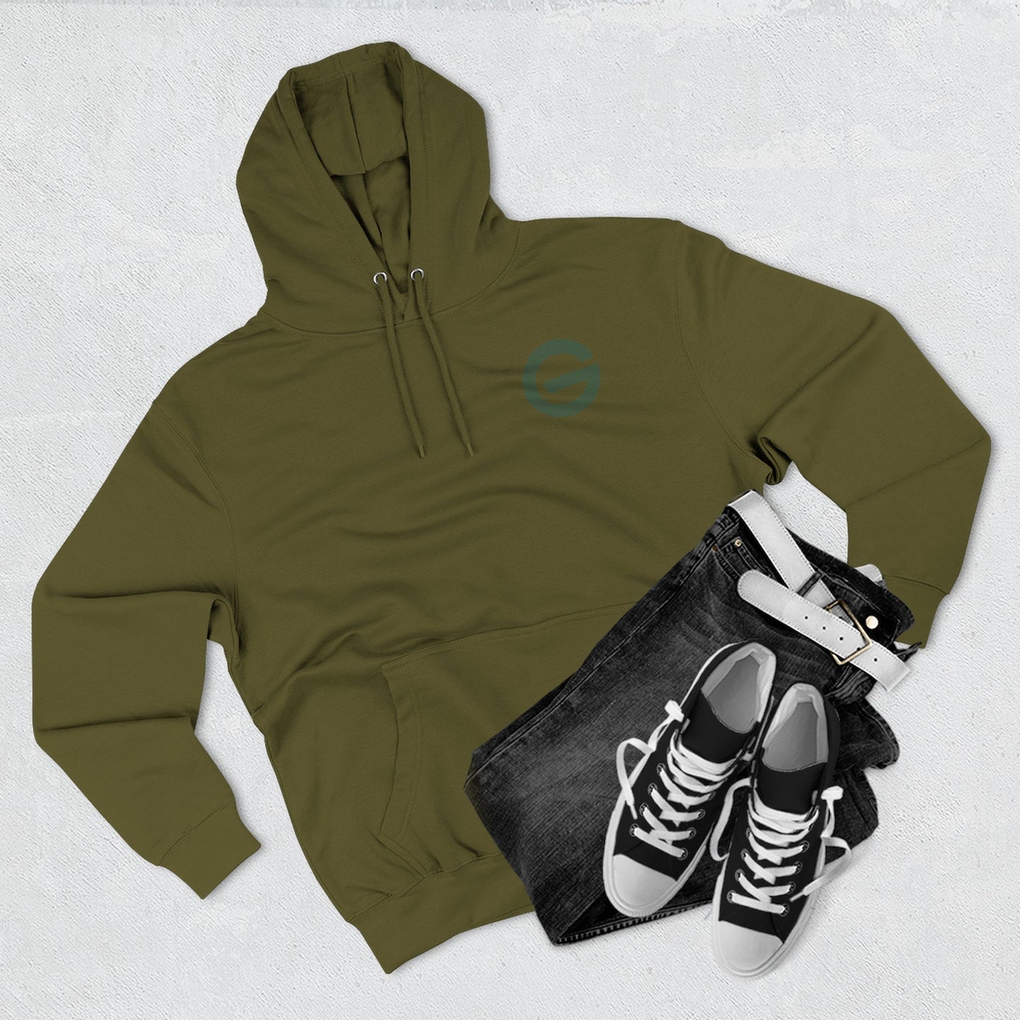 Minimalist Green 'G' Logo Hoodie