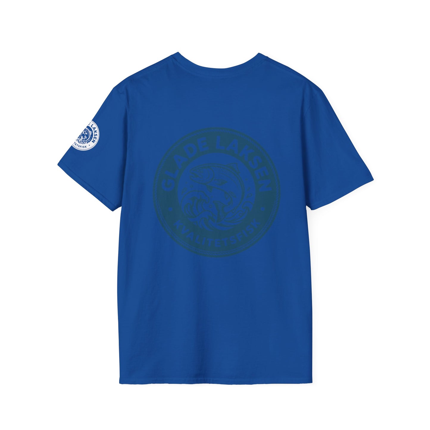 Glade Laksen Kvalitetsfisk T-Shirt — Vintage Salmon Fishing Tee