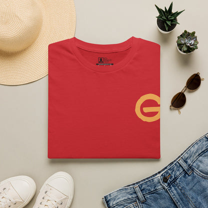 Minimal Gold 'G' Logo T-Shirt — Casual Branded Chest Emblem Tee