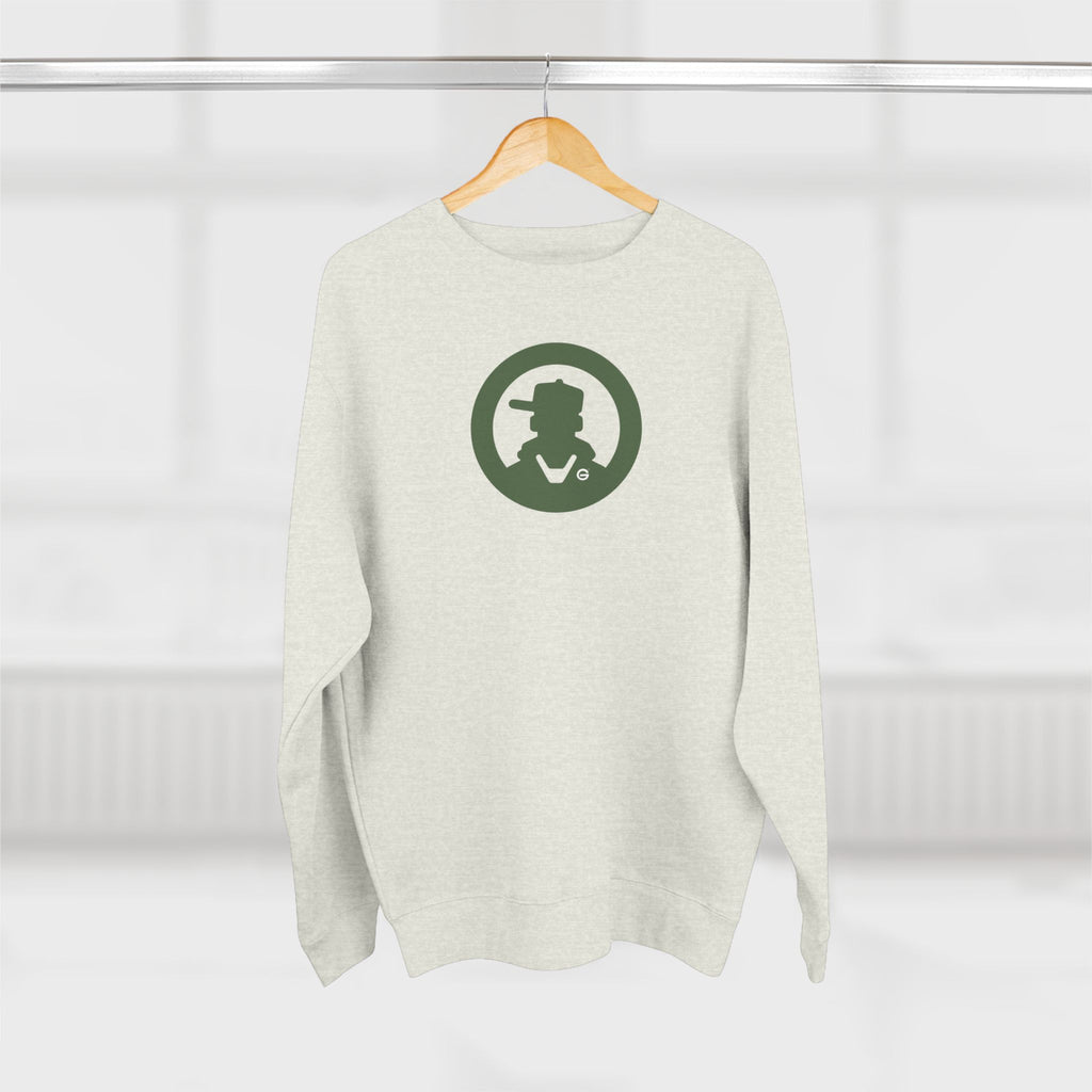 Detective Circle Crewneck Sweatshirt — Vintage Sherlock Pipe Logo