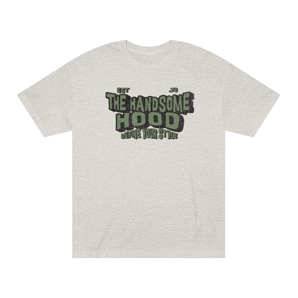 The Handsome Hood Tee — Vintage Military Green Graphic T-Shirt