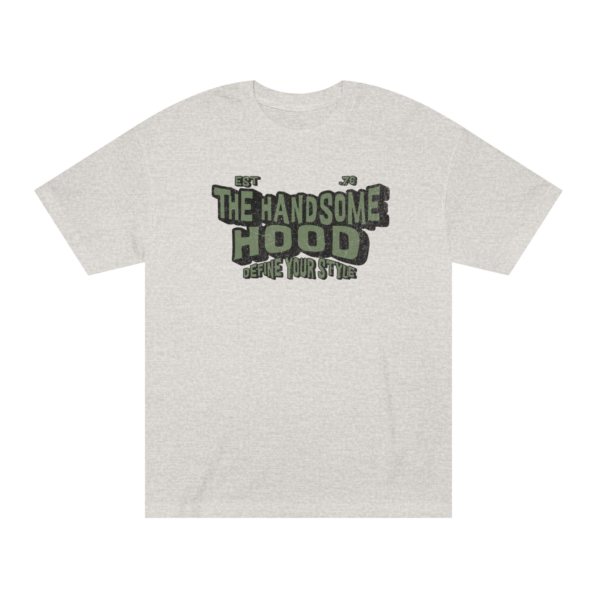 The Handsome Hood Tee — Vintage Military Green Graphic T-Shirt