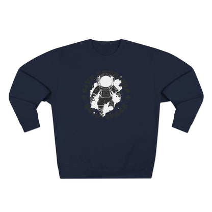 Space Astronaut Graphic Crewneck Sweatshirt