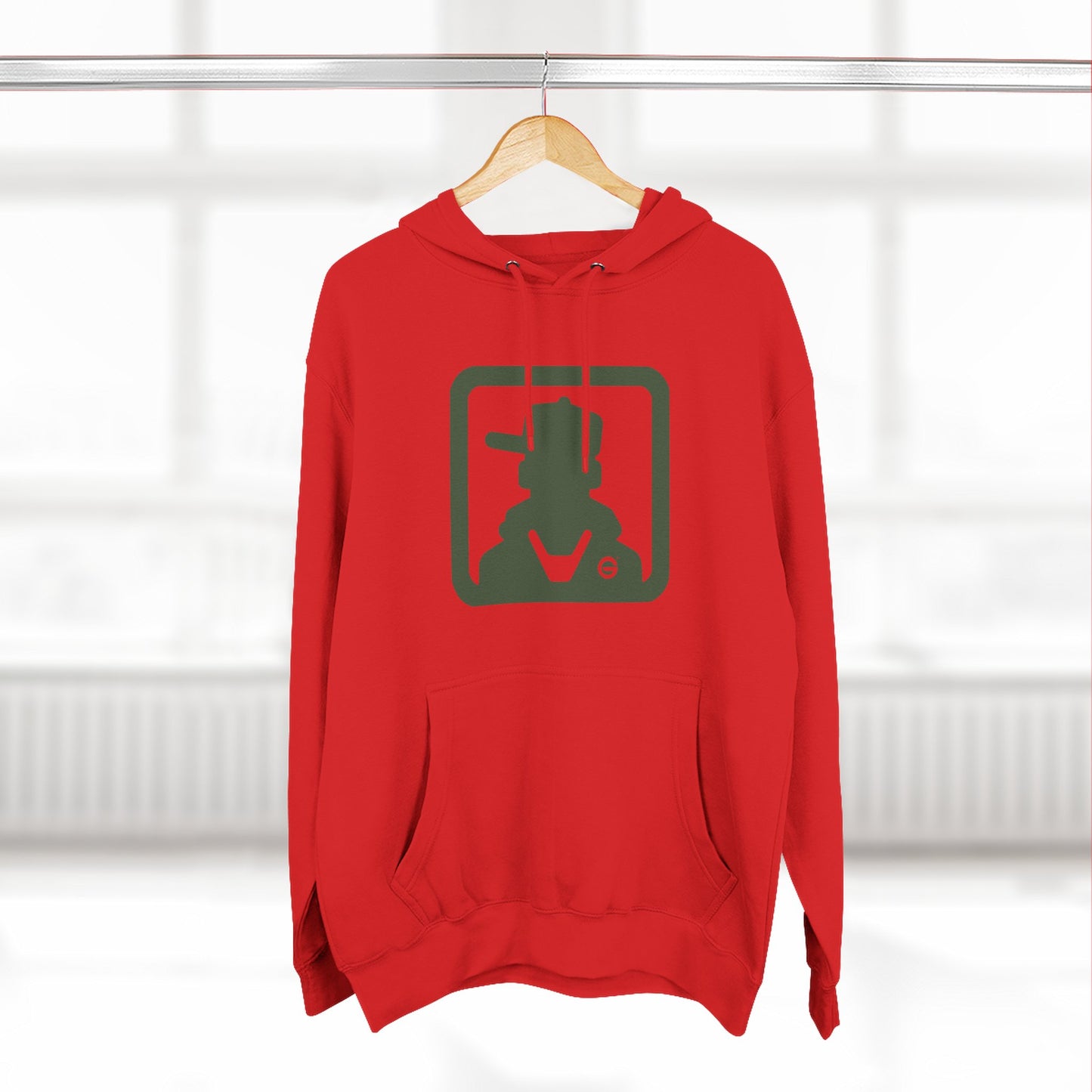Minimal Green Icon Hoodie Pullover